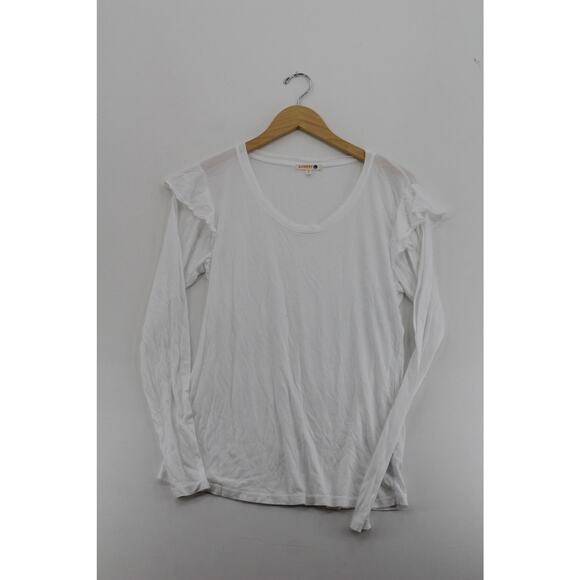 NWOT Sundry white ruffle sleeve angelcore cottagecore preppy prairie shirt 2 - Picture 1 of 6